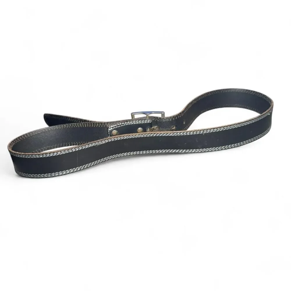 Wrangler Men’s Black Genuine Leather Belt Size 42 | 48” Length | 1.5” Width | Si